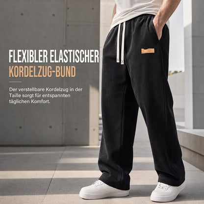 Herren-Cordhose mit geradem Bein und Kordelzug