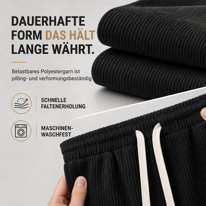 Herren-Cordhose mit geradem Bein und Kordelzug