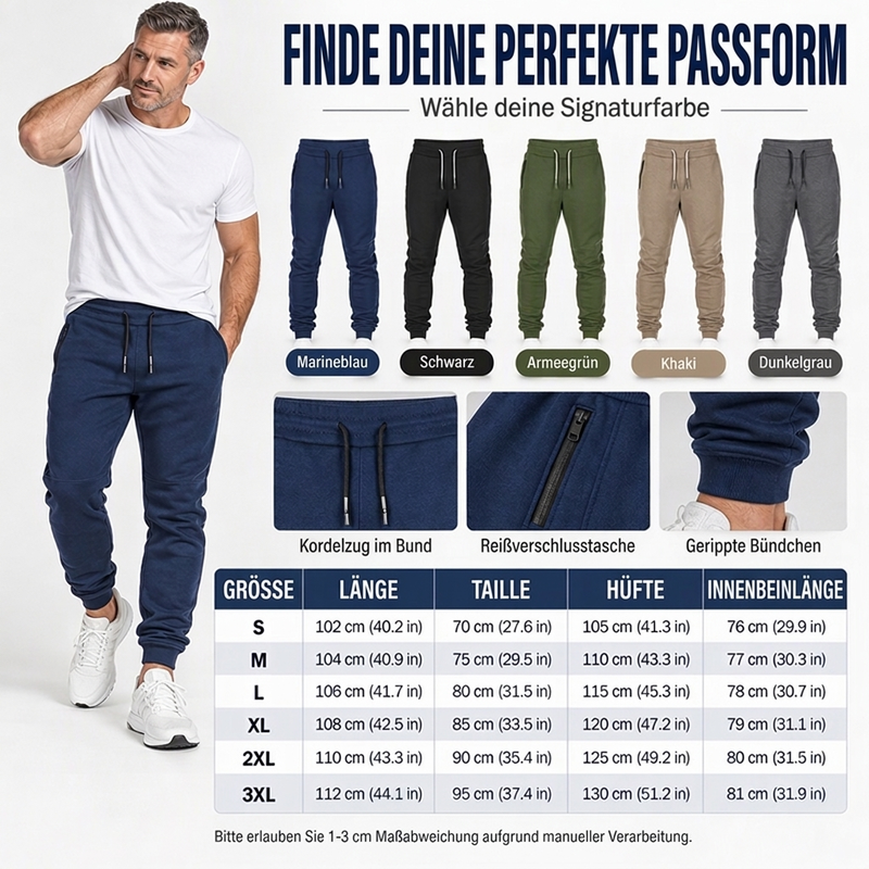 🥳Über 10.000 positive Bewertungen! 50% Rabatt!🥳 Herren-Freizeitsport-Jogginghose in Slim Fit