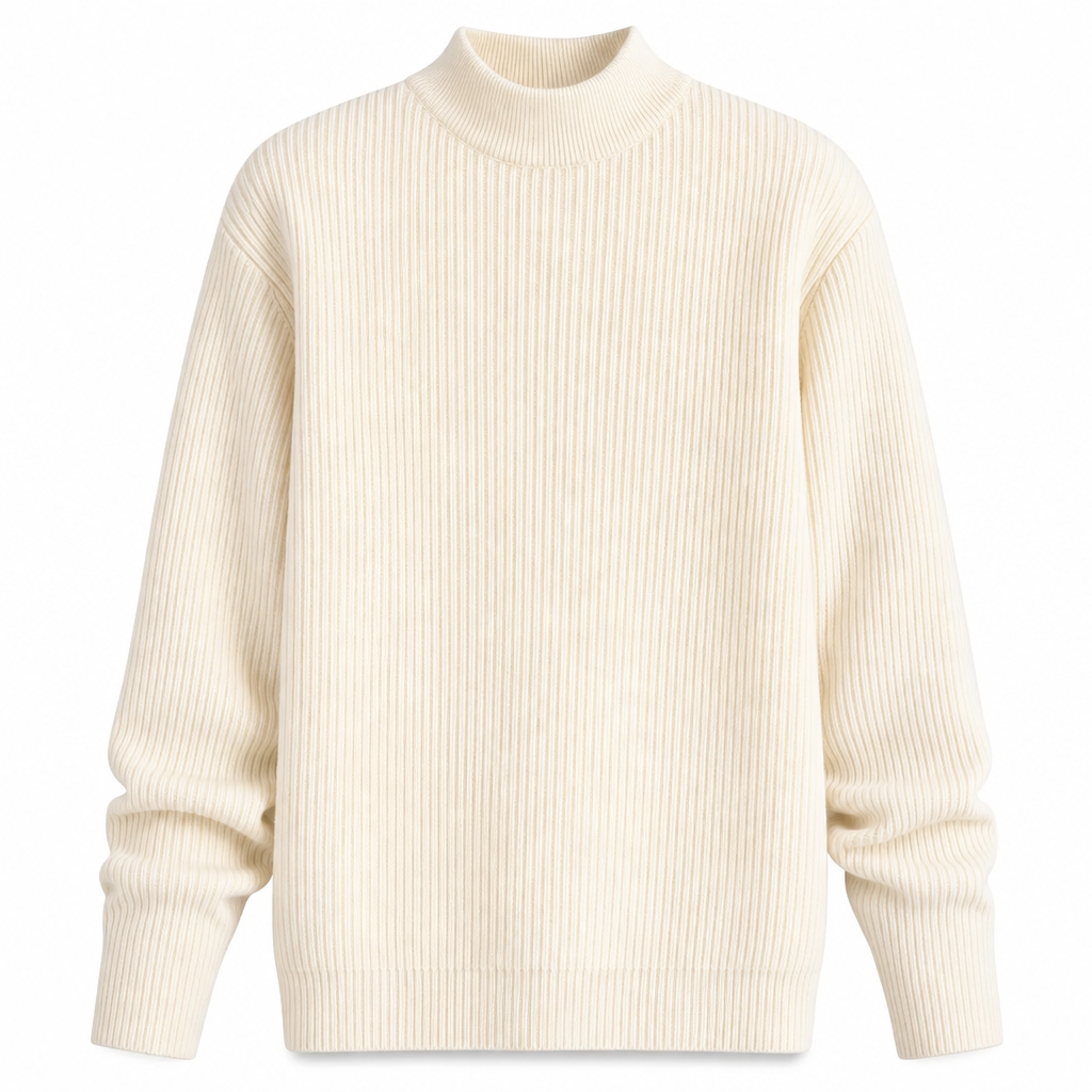 🥳Über 50.000 verkauft!🥳 Einfarbiger Herren-Strickpullover mit Stehkragen