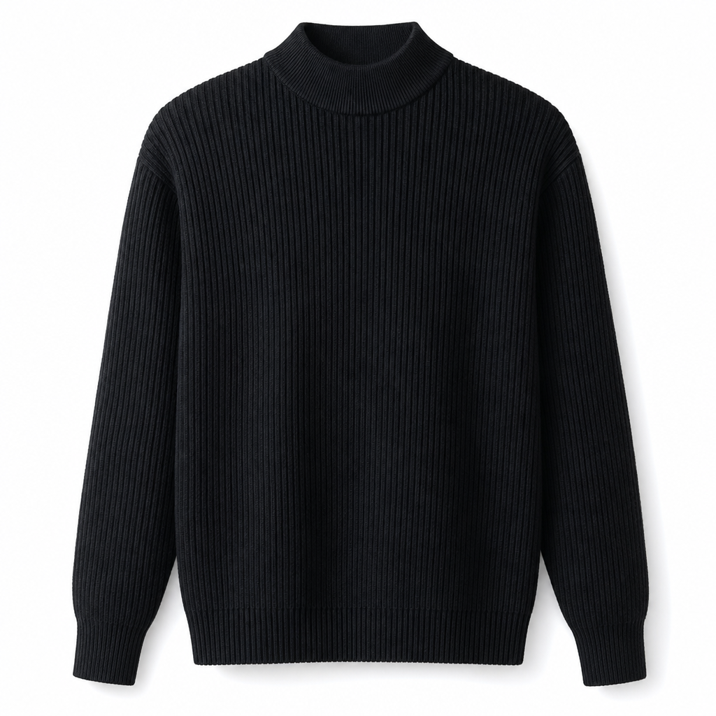 🥳Über 50.000 verkauft!🥳 Einfarbiger Herren-Strickpullover mit Stehkragen