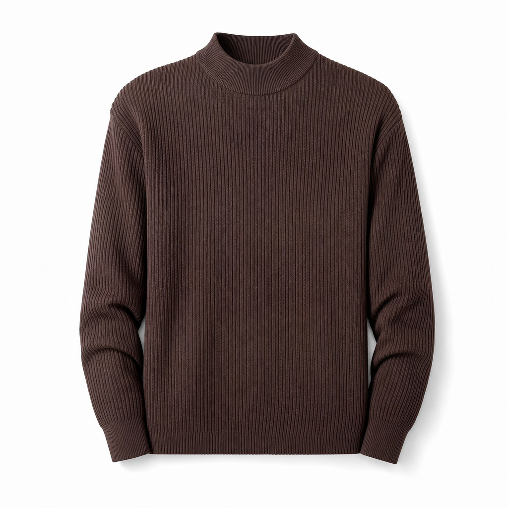 🥳Über 50.000 verkauft!🥳 Einfarbiger Herren-Strickpullover mit Stehkragen