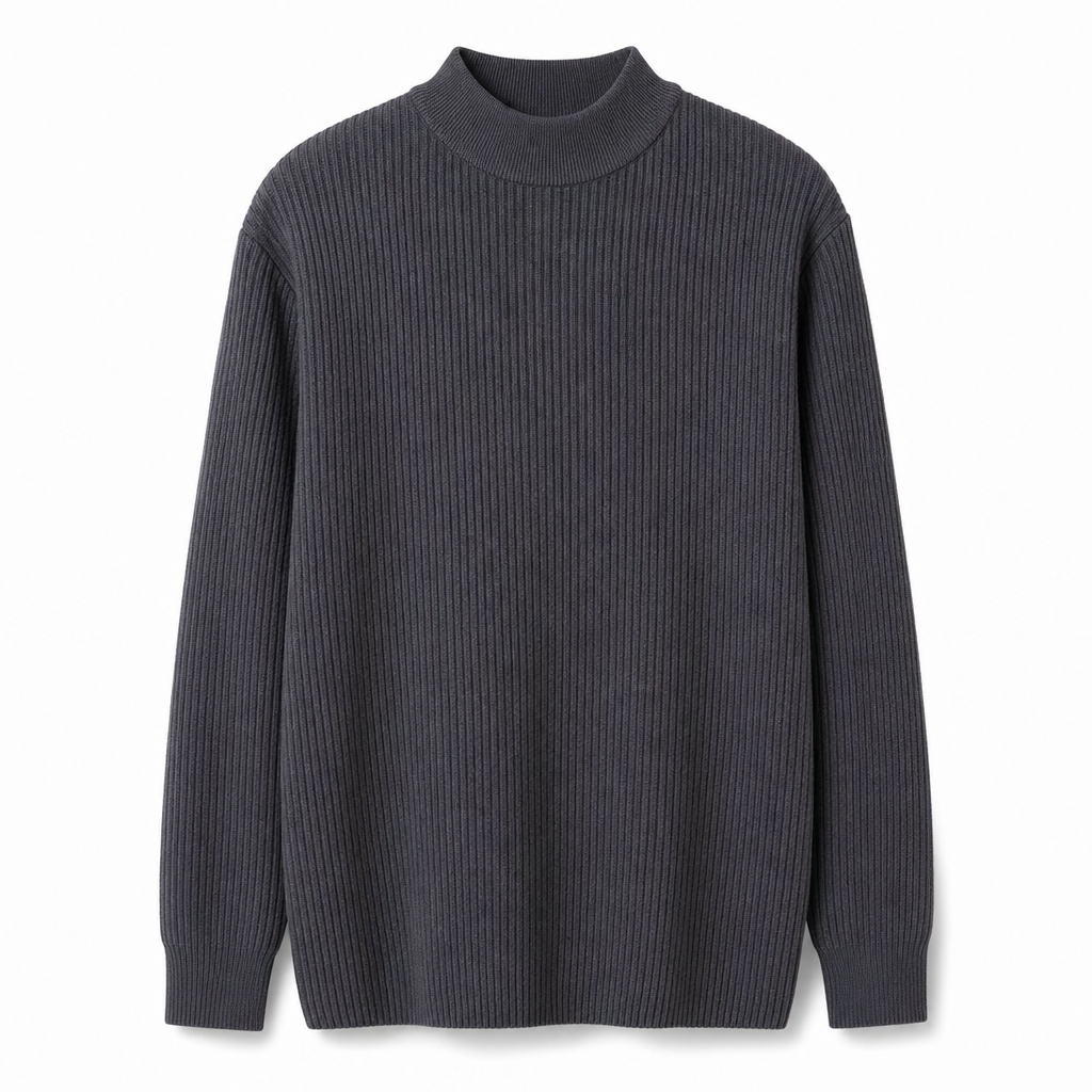 🥳Über 50.000 verkauft!🥳 Einfarbiger Herren-Strickpullover mit Stehkragen