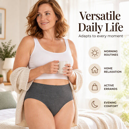 🌸 5er-Pack Bequeme Damenunterwäsche mit hoher Taille – Formt den Bauch und ist atmungsaktiv weich