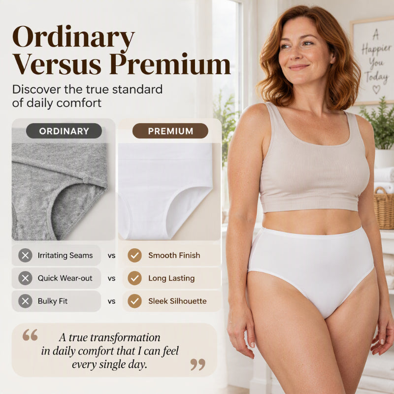 🌸 5er-Pack Bequeme Damenunterwäsche mit hoher Taille – Formt den Bauch und ist atmungsaktiv weich
