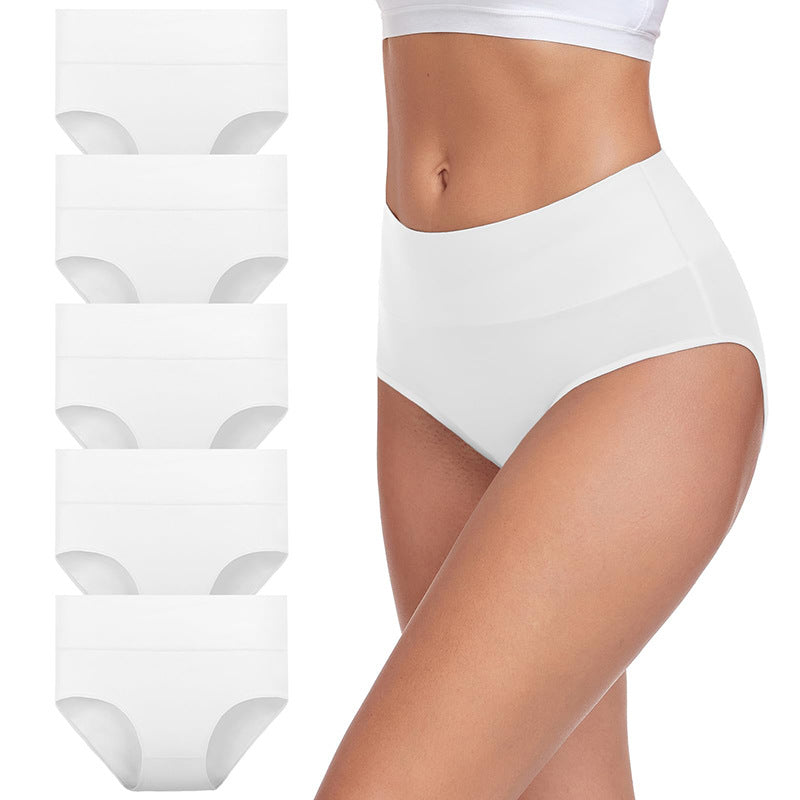 🌸 5er-Pack Bequeme Damenunterwäsche mit hoher Taille – Formt den Bauch und ist atmungsaktiv weich