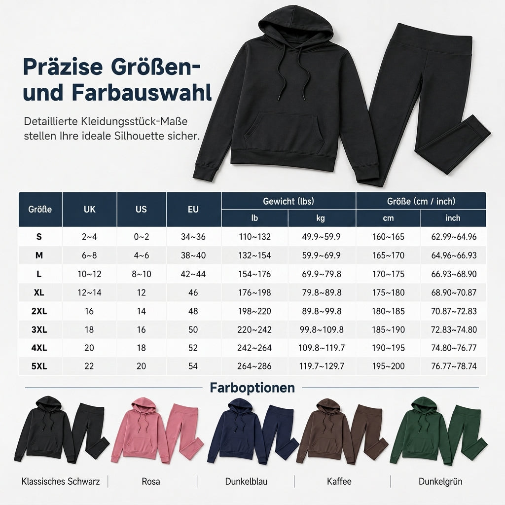 ⏰Aktion endet bald!⏰ Zweiteiliges Damen-Outfit Rundhalsshirt mit langen Ärmeln und passende Hose für den Herbst