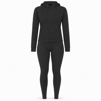 ⏰Aktion endet bald!⏰ Zweiteiliges Damen-Outfit Rundhalsshirt mit langen Ärmeln und passende Hose für den Herbst