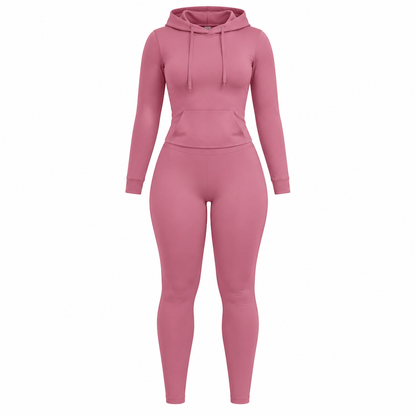 ⏰Aktion endet bald!⏰ Zweiteiliges Damen-Outfit Rundhalsshirt mit langen Ärmeln und passende Hose für den Herbst