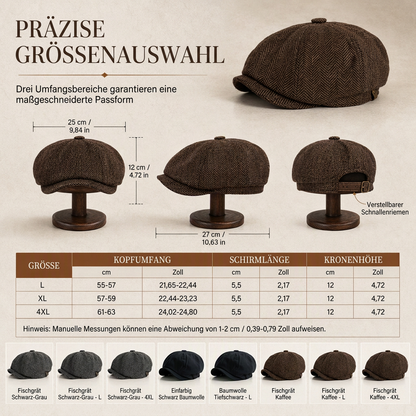 🧢 Vintage British Stil Unisex Newsboy Kappe | Kein langweiliger Hut, kein unbequemer Sitz – Klassisch & lässig für Alltag & Freizeit ✨