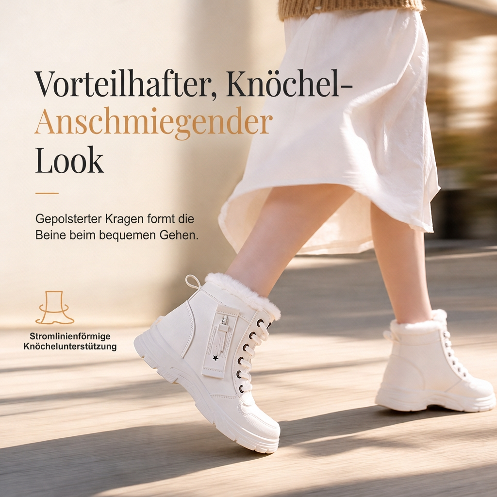 Damen Winter-Schnürstiefel mit Plüschfutter