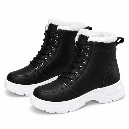 Damen Winter-Schnürstiefel mit Plüschfutter
