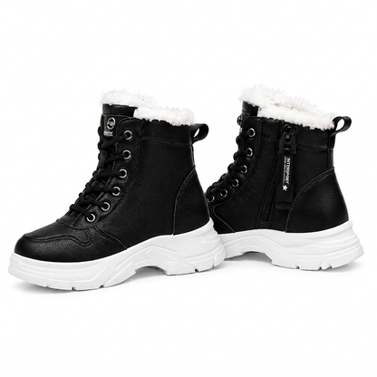 Damen Winter-Schnürstiefel mit Plüschfutter