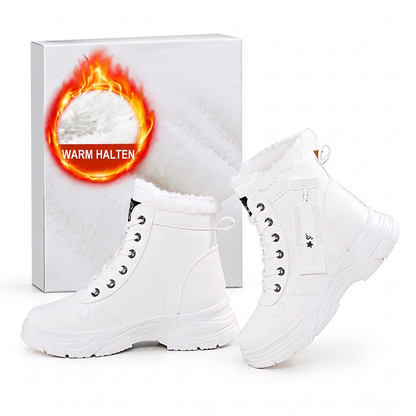 Damen Winter-Schnürstiefel mit Plüschfutter