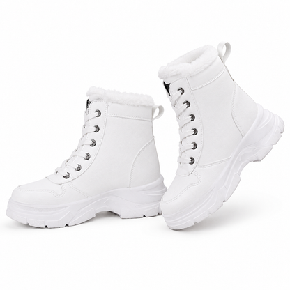 Damen Winter-Schnürstiefel mit Plüschfutter