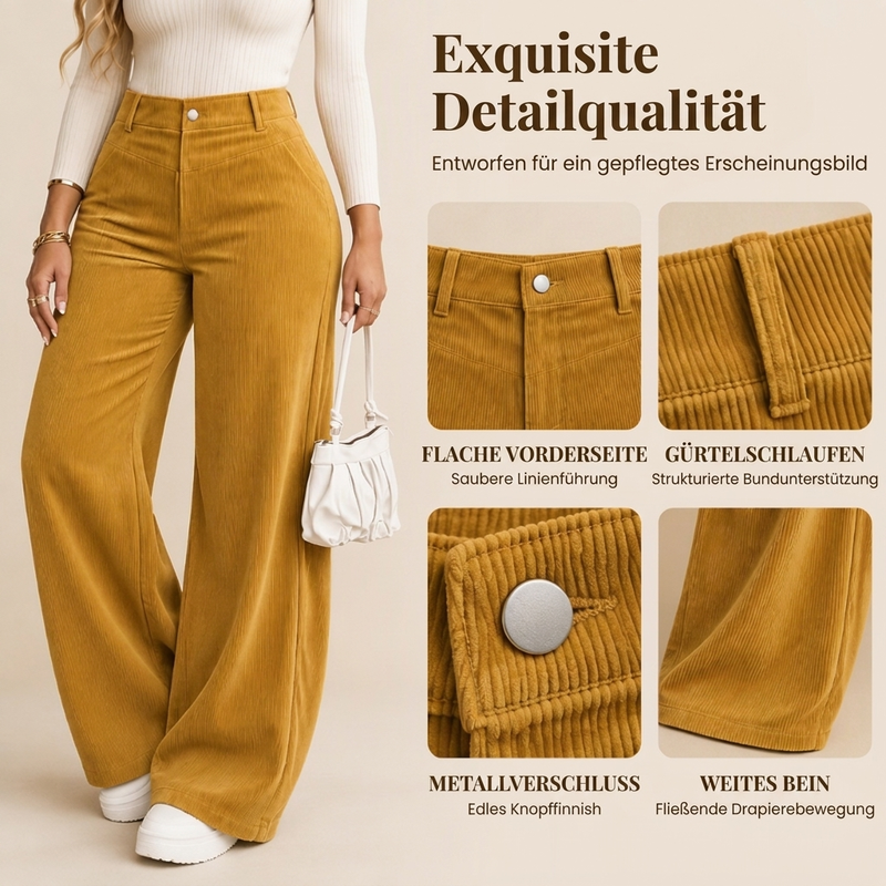 📢🎉50%Rabatt!!!🛍️✨ Freizeit-Cordhose für Damen mit weitem Bein
