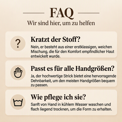 Fingerlose Strickhandschuhe mit langen Bündchen