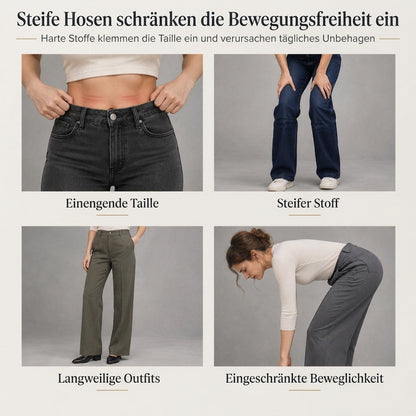 Damen Freizeit Jeans Leopard Muster Blau