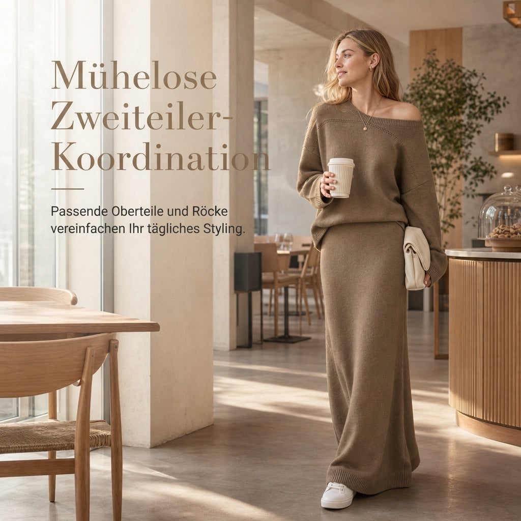 Strick-Zweiteiler für Damen, Relaxed Fit