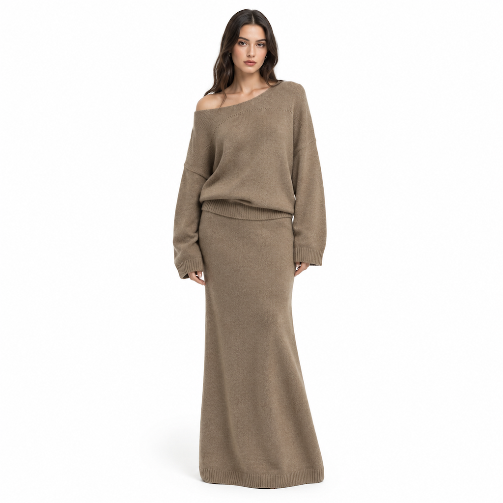 Strick-Zweiteiler für Damen, Relaxed Fit