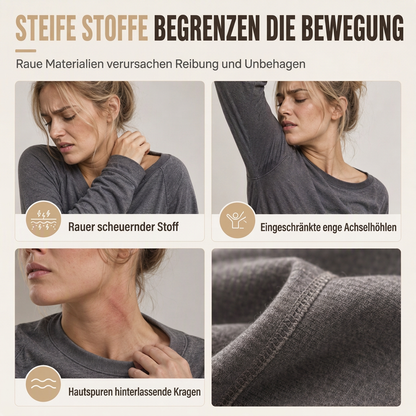 Damen Lockeres Casual Rundhals Langarm T-Shirt Farbblock Pullover Oberteil
