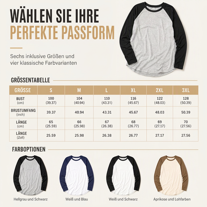 Damen Lockeres Casual Rundhals Langarm T-Shirt Farbblock Pullover Oberteil