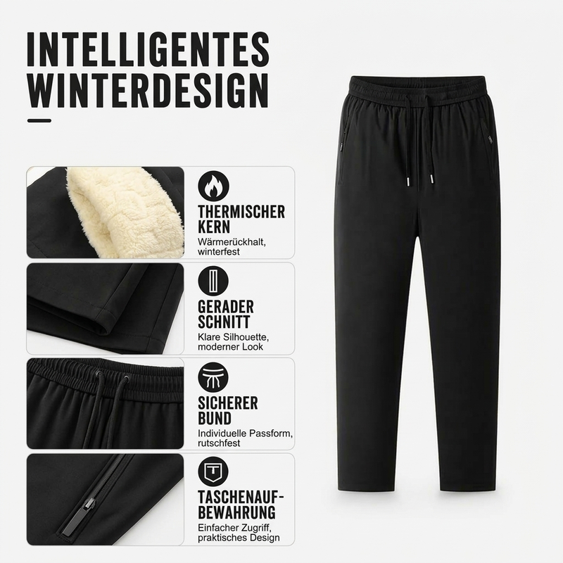 ✨Herren konisch zulaufende Hose mit dicker, warmer Fütterung