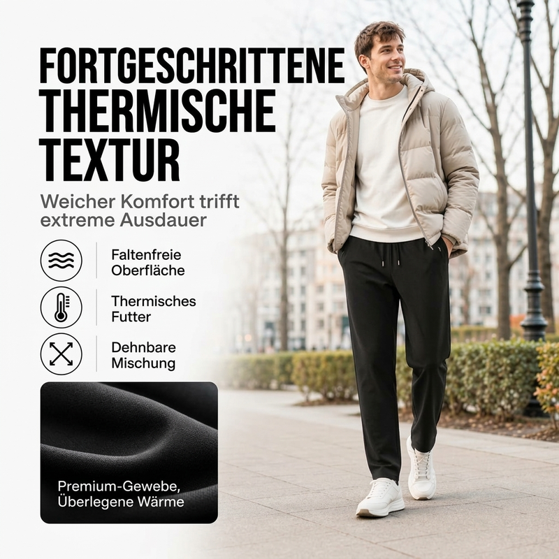 ✨Herren konisch zulaufende Hose mit dicker, warmer Fütterung