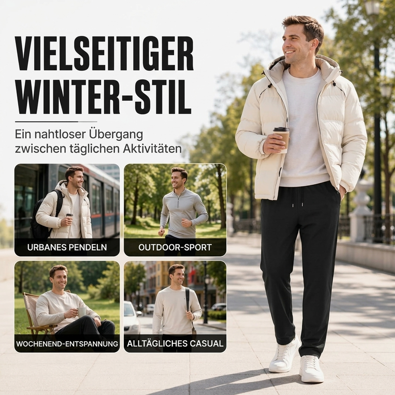✨Herren konisch zulaufende Hose mit dicker, warmer Fütterung