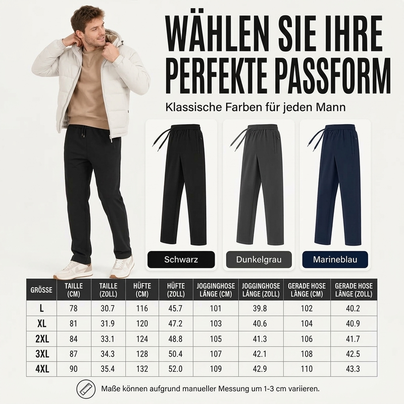 ✨Herren konisch zulaufende Hose mit dicker, warmer Fütterung
