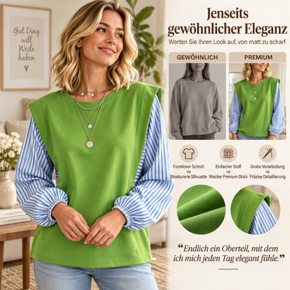 🔥🔥 Lässiges Damen-Langarmshirt mit Patchwork-Design