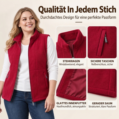 Damen Stehkragen Wärmende Gefütterte Weste