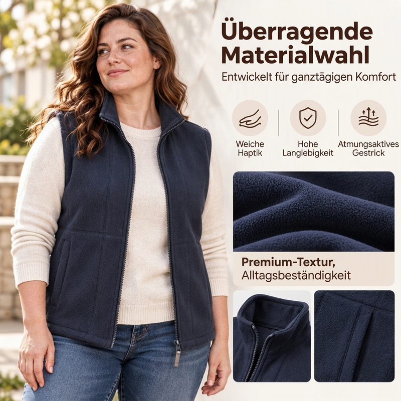 Damen Stehkragen Wärmende Gefütterte Weste