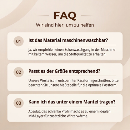 Damen Stehkragen Wärmende Gefütterte Weste
