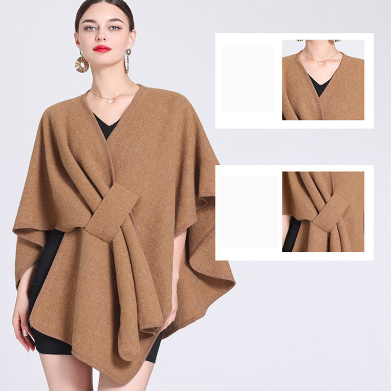 Women's Elegant Faux Wool Wrap Shawl