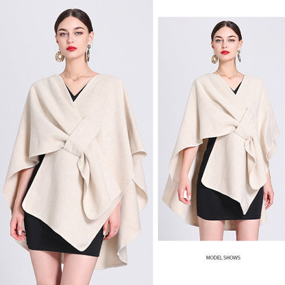 Women's Elegant Faux Wool Wrap Shawl