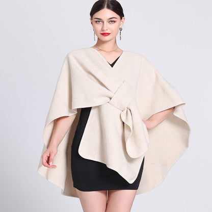 Women's Elegant Faux Wool Wrap Shawl