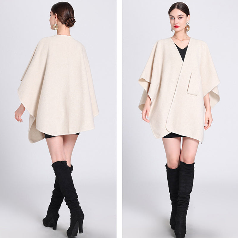 Women's Elegant Faux Wool Wrap Shawl