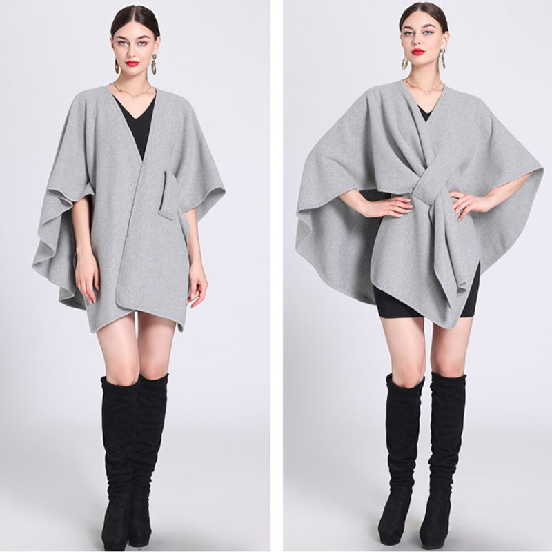 Women's Elegant Faux Wool Wrap Shawl