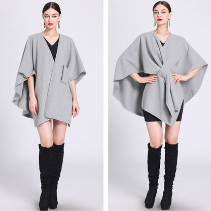 Women's Elegant Faux Wool Wrap Shawl