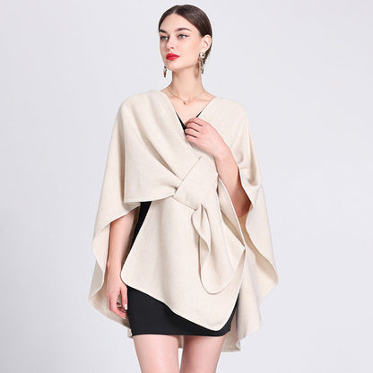 Women's Elegant Faux Wool Wrap Shawl