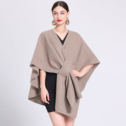 Women's Elegant Faux Wool Wrap Shawl