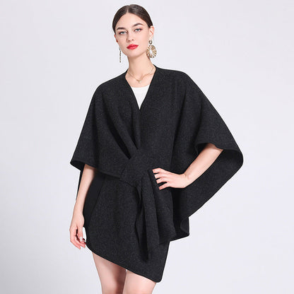 Women's Elegant Faux Wool Wrap Shawl