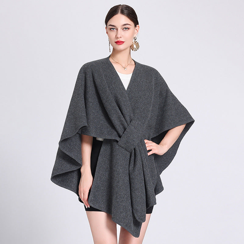 Women's Elegant Faux Wool Wrap Shawl