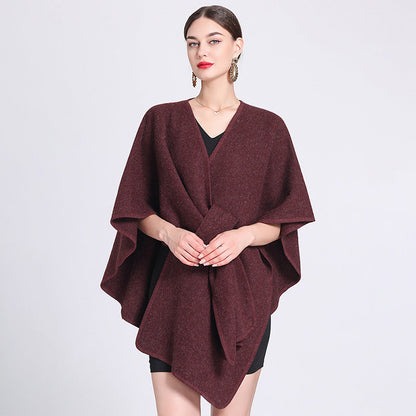 Women's Elegant Faux Wool Wrap Shawl