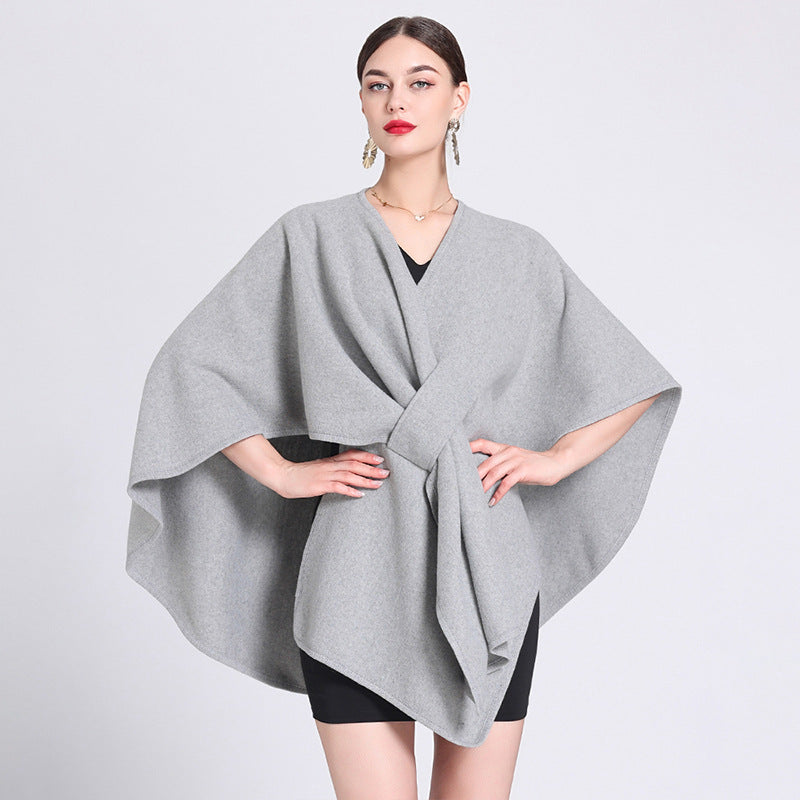 Women's Elegant Faux Wool Wrap Shawl