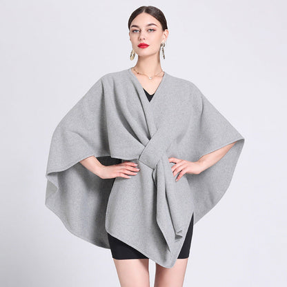Women's Elegant Faux Wool Wrap Shawl