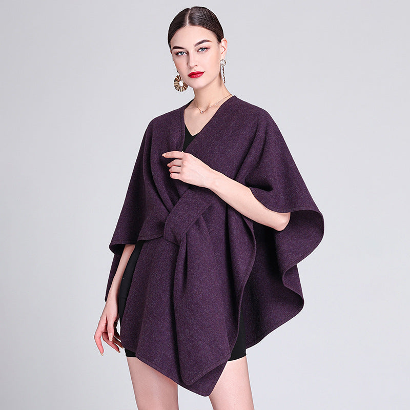 Women's Elegant Faux Wool Wrap Shawl