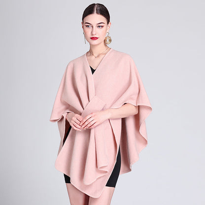 Women's Elegant Faux Wool Wrap Shawl