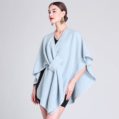Women's Elegant Faux Wool Wrap Shawl